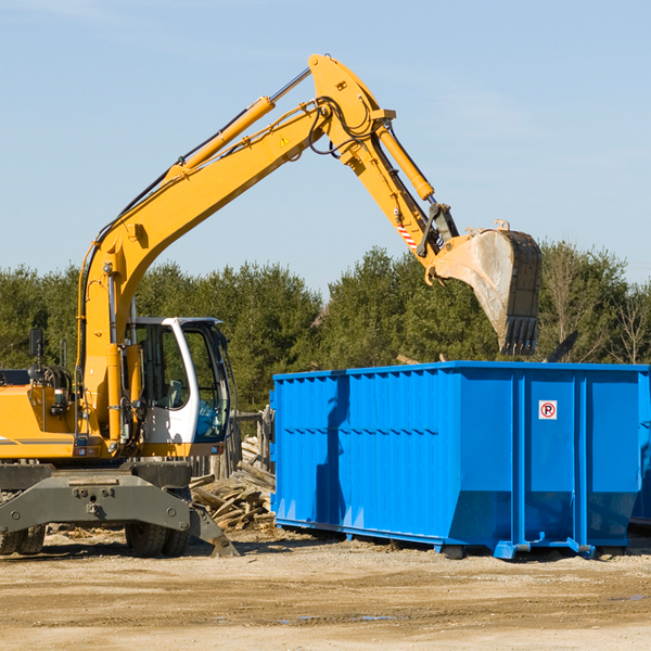 what size residential dumpster rentals are available in Amnicon Wisconsin